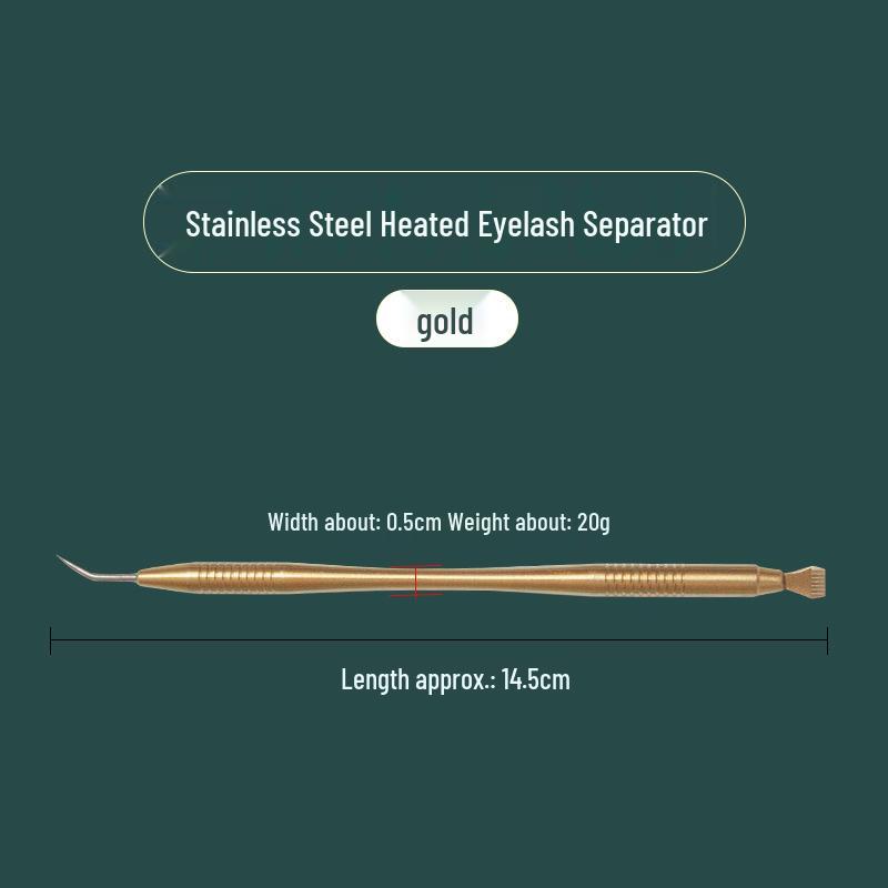 Dual-Headed Stainless Steel Eyelash & Eyebrow Tool: Comb, Curl, and Shape with Precision