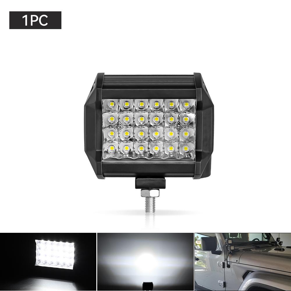 1/2Pcs 7 Inch Bar Light 4 Rows Work Light Combo Beam for Driving Offroad Boat Car Tractor Truck 4x4 SUV 12V 24V Headlight