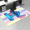 Office Rug Stitch, Hearts theme 3D Printed Anti-Slip Rug-Machine Washable for Living Room