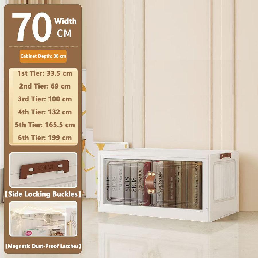 Faltbarer Aufbewahrungsschrank Wandmontage Klappbarer Spind Kompakter Organizer für Zuhause und Büro mit verstellbaren Regalen in Weiß/Grau