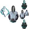 Stylová mikina s kapucí a zipem Hatsune Miku Vocaloid z měkkého materiálu pro každodenní nošení