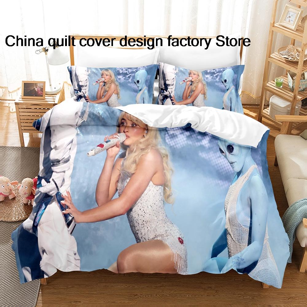 Hot Sabrina Carpenter- Bedding Set Single Twin Full Queen King Size Bed Set Adult Kid Bedroom Duvetcover Sets parure de lit Bed 135x200cm
