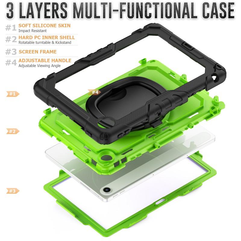 Protective Case With Rotating Stand Lenovo Tab 10.1 311XU K10C 311FU 2025 Tablet PC Silicone Cover Shockproof
