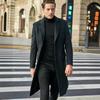 Palton de Lână Trendy cu Mânecă Lungă pentru Bărbați - Îmbrăcăminte Exterioară Toamnă/Iarnă