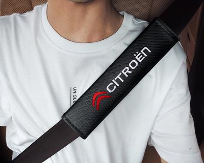 1/2pc Car Seat Belt Cover Car Carbon Fiber Safety Belts Shoulder Protection For C1 C2 C3 Grand C4 Picasso VTS C-ELYSEE