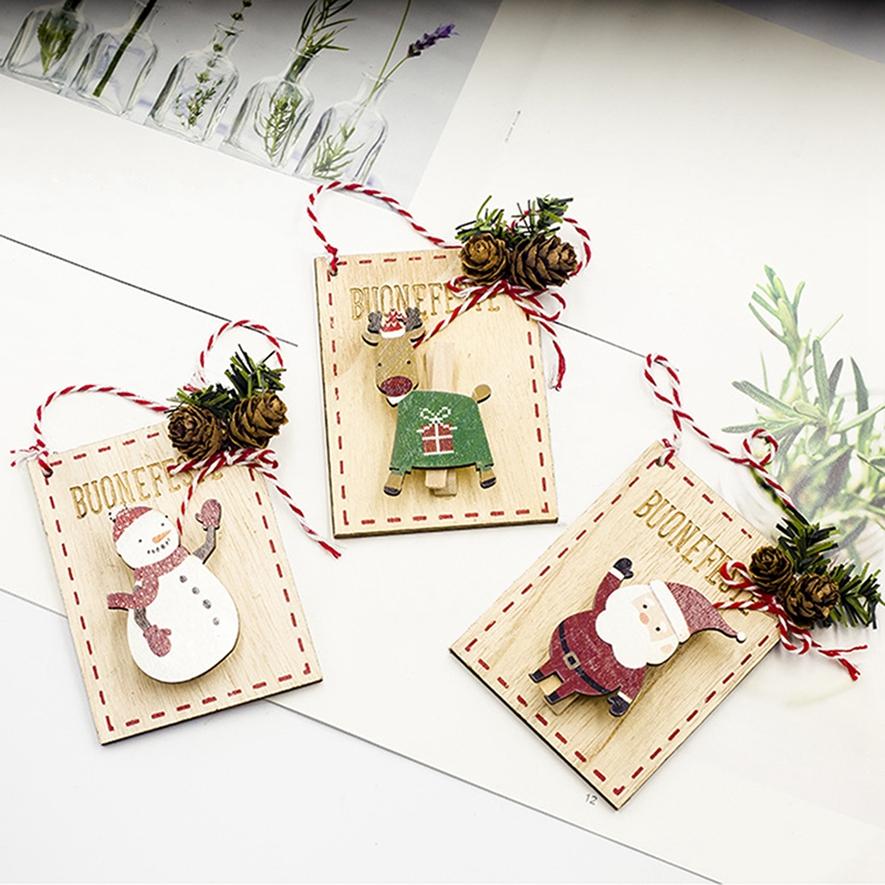 

Рождественский продукт Журнал Окрашенный деревянный клип Список Творческий рождественский елка Украшение Кулон