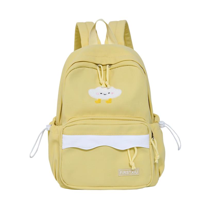 Cartoon Women's Backpack Student Large Capacity School Bag Color Block Campus Backpack