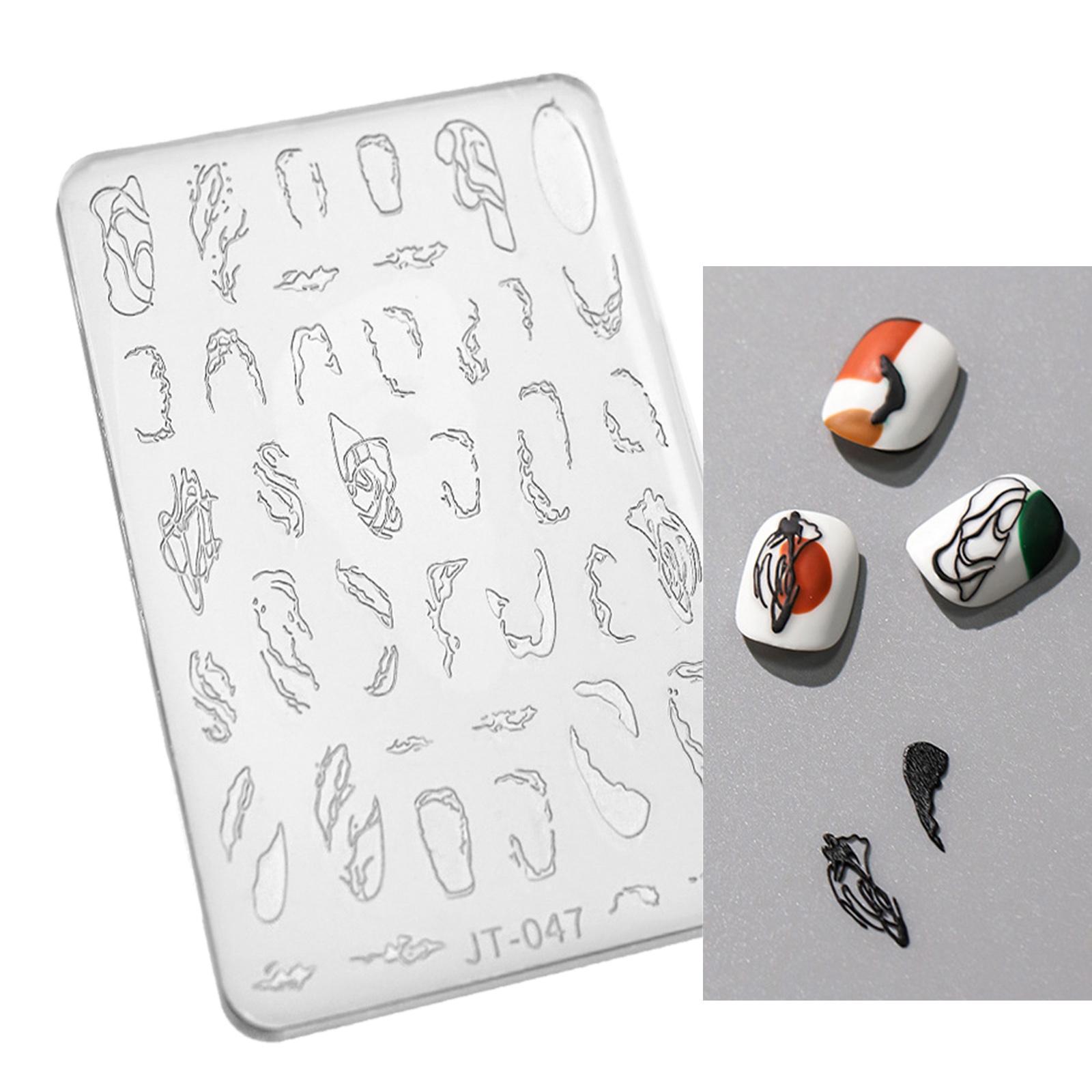 

Силиконовая форма для дизайна ногтей с цветочным рисунком, 3D-бабочка, тиснение, гель-трафарет, шаблон для резьбы по ногтям, инструмент для самостоятельного декора дизайна ногтей 47