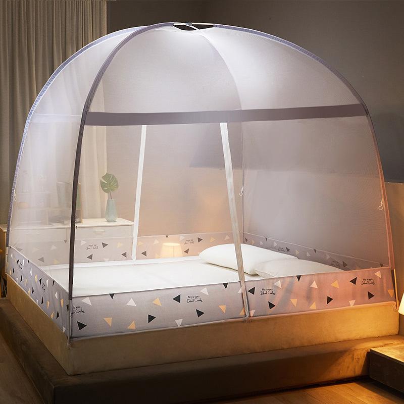 Installation-free Yurt Mosquito Net Mosquito-proof Folding Children's Double-door Dormitory Mosquito Net Encryption Thickened Version