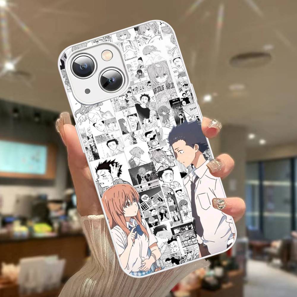Anime A Silent Voice Tempered Glass For Iphone 14 13 12 11 Pro Mini XS MAX 14Plus X XS XR Fundas