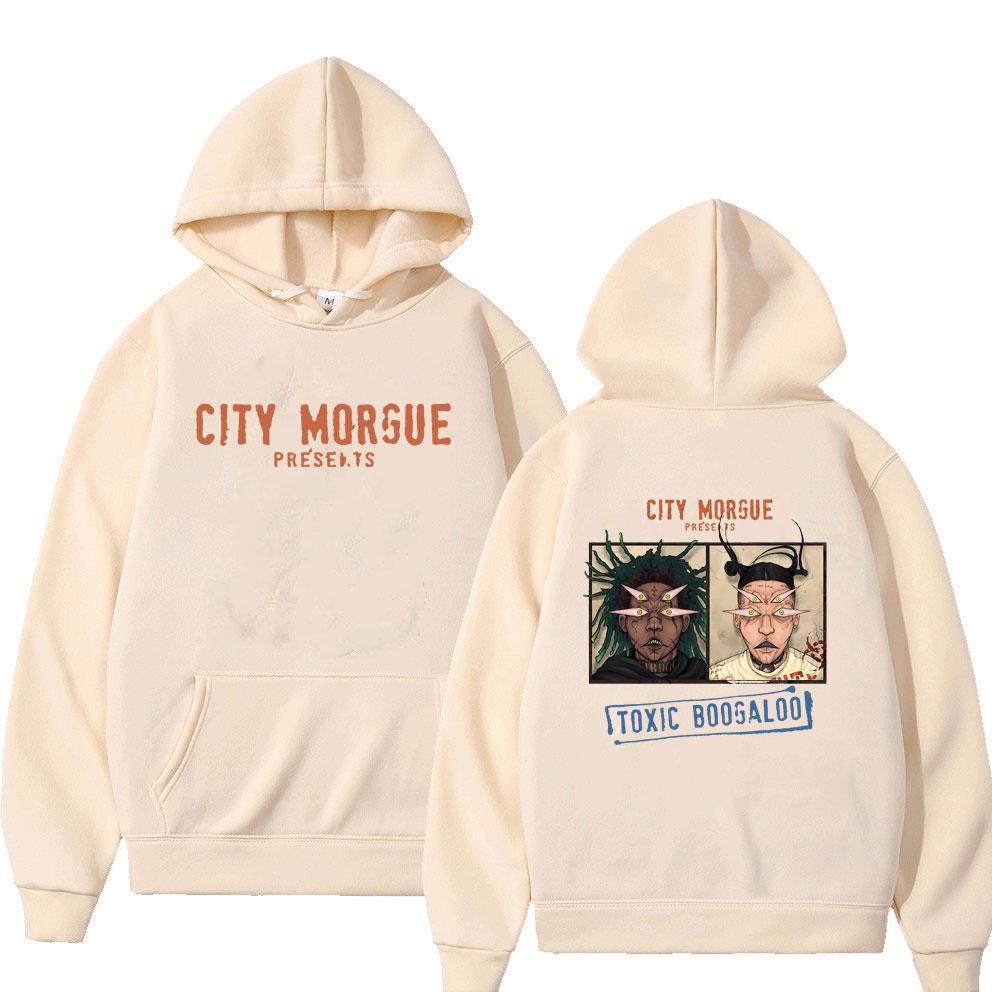 Streetwear Rapper City Morgue Print Hoodie Men Women Hip Hop Harajuku Sweatshirt Zillakami Sosmula Hoodies Vintage Top Pullover