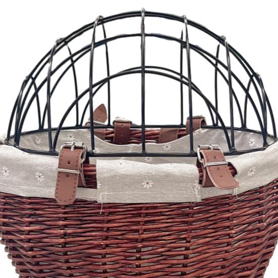 Bicycle Storage Basket Large Capacity Universal Easy To Install Handwoven Pet Seat Front Handlebars Carrier Bike Accessories