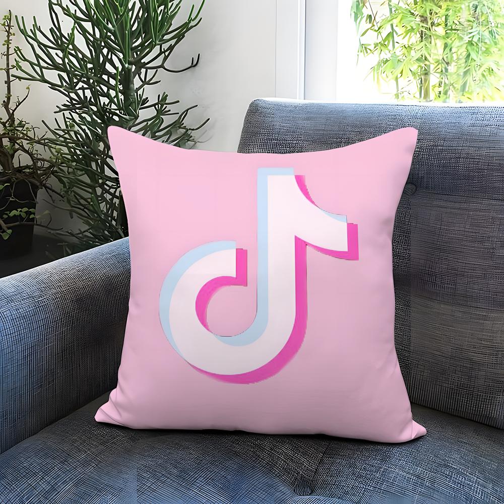 T-TikTok-K Cushion Cover Comfortable Reversible Pillow Cover Ideal for Car Sofa Bedroom & Beyond