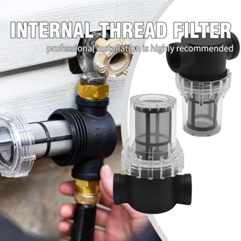 1/2" 3/4" 1" Connection Pre-filter for Water Line Clear Plastic Plumbing Sediment Filter Car Wash