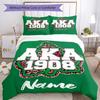 3pcs Custom Name AKA Bedding Set Duvet Cover Closure Includes 1 Duvet Cover & 2 Pillowcases, Soft and Comfortable for All Seasons.