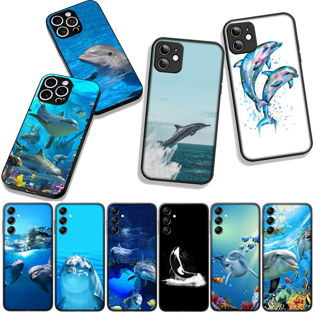 Dolphin Animal Phone Case for Motorola Moto G54 G05 G24 G45 G55 G75 G85 G15 G57 G86 Power Edge 50 30 Ultra Fusion neo Pro