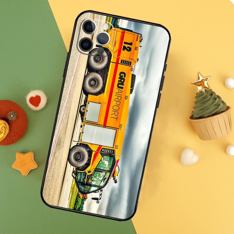 Fire Truck Phone Case For iPhone 17 Pro Max 17Air 16E 15 14 13 12 11 16 Pro Max Mini Shockproof Cover