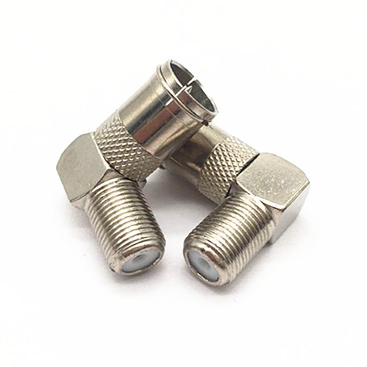90° Winkel F Stecker/Buchse Digital-TV-Adapter Antennenkonverter