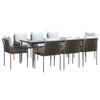 VidaXL Ensemble à manger de jardin 9 pcs coussins résine tressée acier 3187062