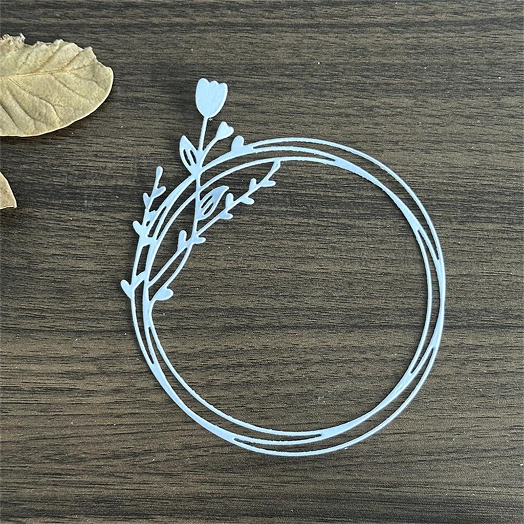 Flower Wreath Cutting Dies for Card Making Scrapbooking Carbon Steel Die Cut Templates Decorative Embossing Paper Dies