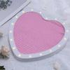 Heart Shaped Felt Letter Board Message Sign with LED Light and Changeable Letters and Stand for Party Table Decorations