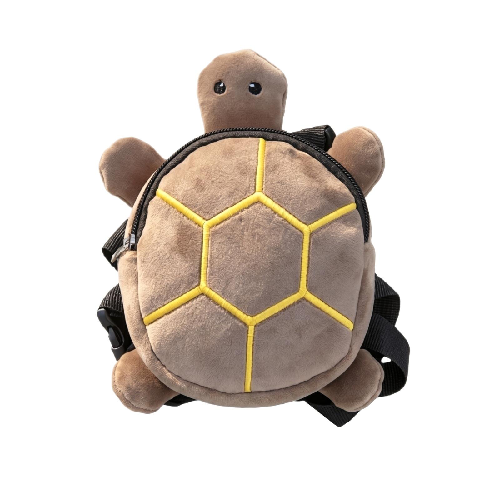 

Plush Turtle Backpack for Pets Small Dog Cat Carrier Soft Lightweight Portable Outdoor Travel Bag with Adjustable Straps and Zipper Closure One Size коричневый