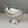 Silver Plated Iron Desktop Storage Tray Ornaments Crafts Home Livingroom Dining Table Snack Fruit Storage Plate Decoration Items