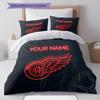 Custom Name,Detroit Red Wings Pattern Bedding Home Decoration Birthday Gift ( 1 Duvet Cover + 2 Pillowcase, Without Core),fan Merchandise.