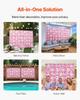 3D Flower Wall Panel 12 PCS 15x15 in Artificial Floral Mat for Wedding