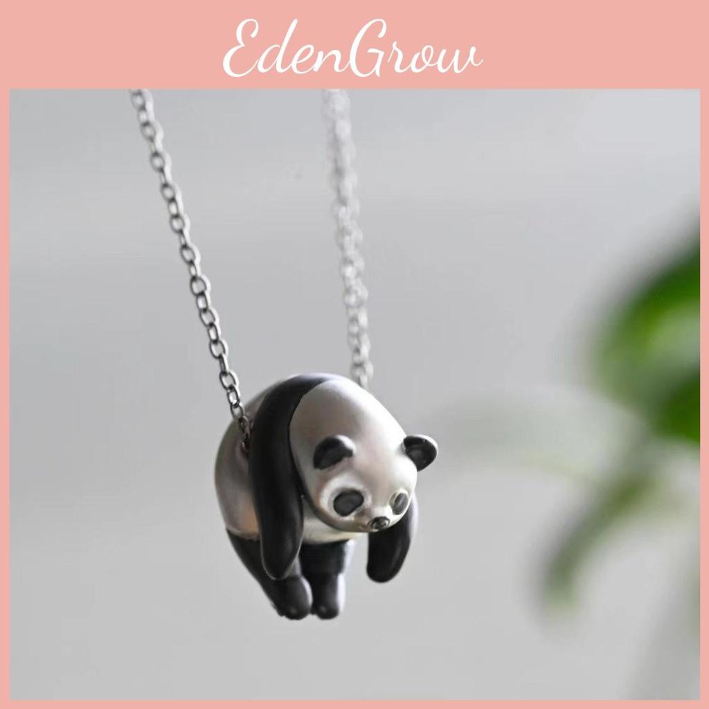 New Chinese Style Panda Pendant Necklace With Cross Chain For Womens Fashion