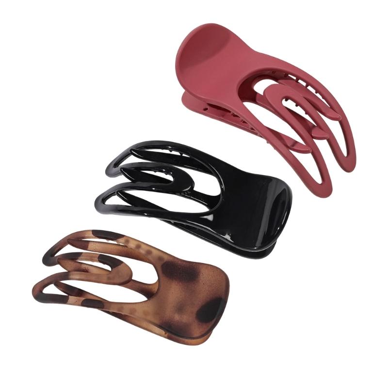 3PCS Matte Hair Clamp Strong Grip Barrettes Large Hair Claw Clip For Women Girl Thin Fine Hair Styling Accessories