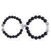 Natural Crystal Black Yellowstone Couple Bracelet Women'S Sterling Silver Pair Of 925 Silver Bracelet Valentine'S Day Gift