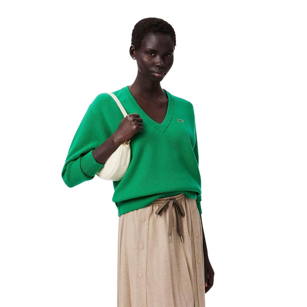 Lacoste Womens/Ladies Carded Moss Stitch Relaxed Fit Jumper