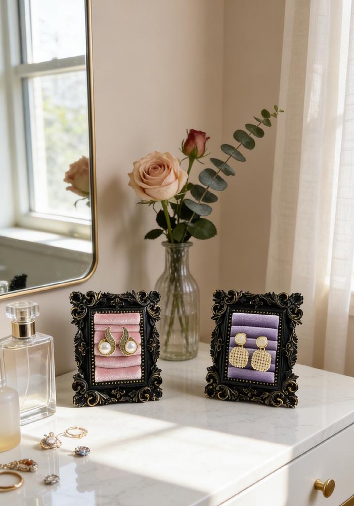 Gothic Dark Style Earring, Nail Art & Jewelry Display Frame