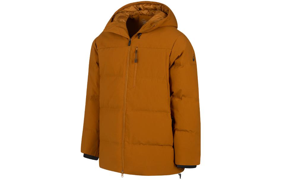 ASICS Down Jackets Men s Brown Hooded Moderate Other 2031E447-200 2XL