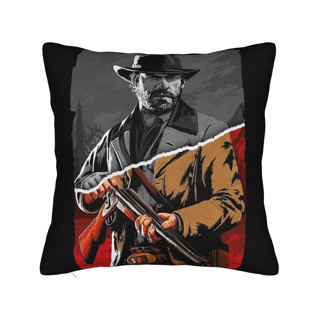 Arthur Morgan Pillowcase Soft Fabric Cushion Cover Decor  Throw Pillow Case Cover Chair Zippered 40*40cm