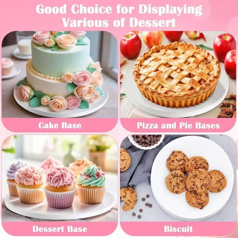 3Pcs White Cake Board Multi Layer Round Cake Drums Base for Wedding Birthday Party Cake Display Decor Christmas DIY Baking Tools