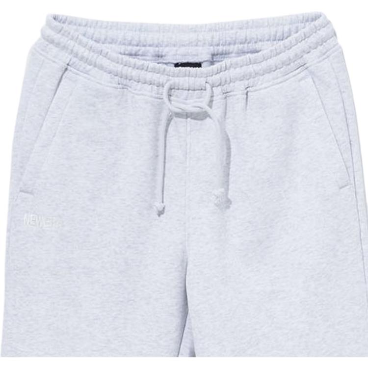 New Era FW22 Solid Color Drawstring Waist Logo Print Sports Pants Men pants Gray 13338627