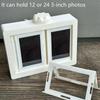 Resin Rotatable Photo Frame 3D Rotating Photocard Holder Multi-Purpose Transparent Tabletop Photo Frame Desktop Decoration