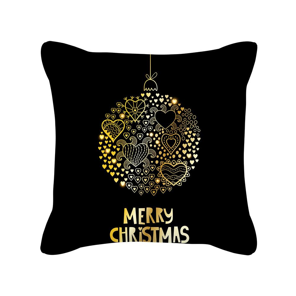 New Nordic Christmas Golden Sofa Pillow Cover Bedside Cushion Cover