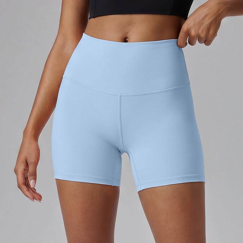 Yoga Shorts For Women High Waist Absorbing Nylon Spandex With Moisture Wicking For Fitness And Running