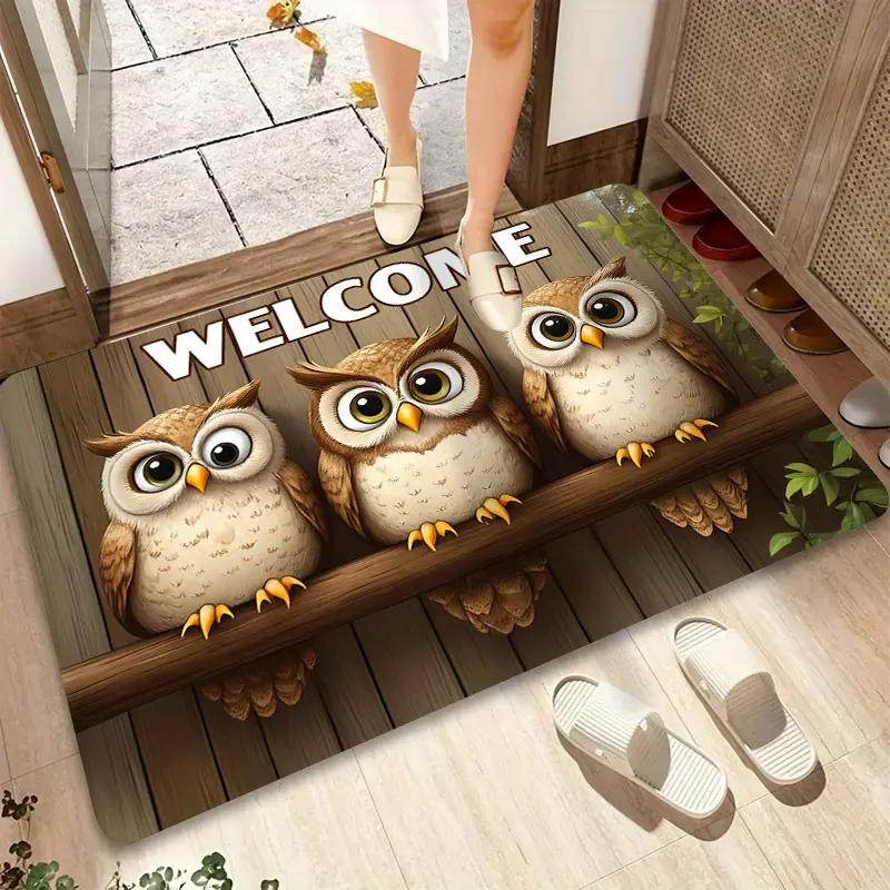 Lodestar Unisex Cute Owl Welcome Doormat Welcome Mat For Outside Front Door Entryway Accessory Whimsical Decor Interesting Doormat Very Funny