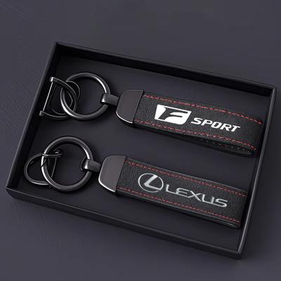Porte-clés en Cuir Daim pour Voiture Porte-clés en Alliage Accessoires Pendentifs Pour F SPORT ES RX NX LS UX LM LX GX LC RZ IS CT GS RC HS LBX VL2