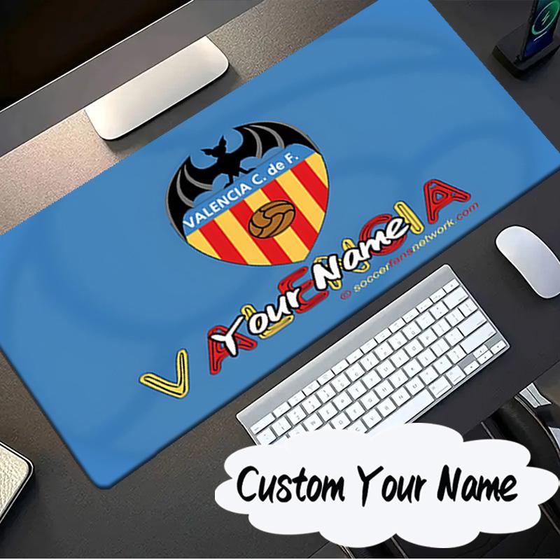 Custom Name Mouse pad Valencia Crest Design Mouse pad, Gaming Mouse Pad, keyboard pad, Desk Decor for computer notebook Fan Birthday Gift