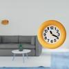 Woven Fruit Basket Snack Bowl Bread Plate Desktop Contemporary Analog Wall Clock Silent Hanging