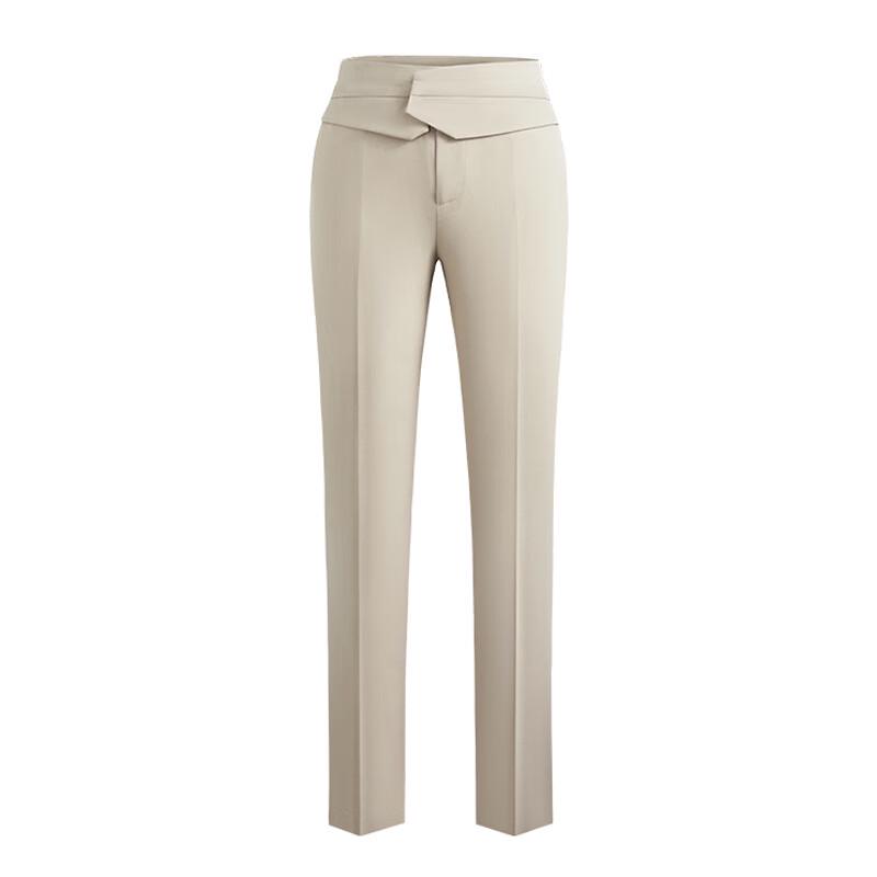 Troloman Women's High-Waisted Straight Leg Cropped Suit Pants