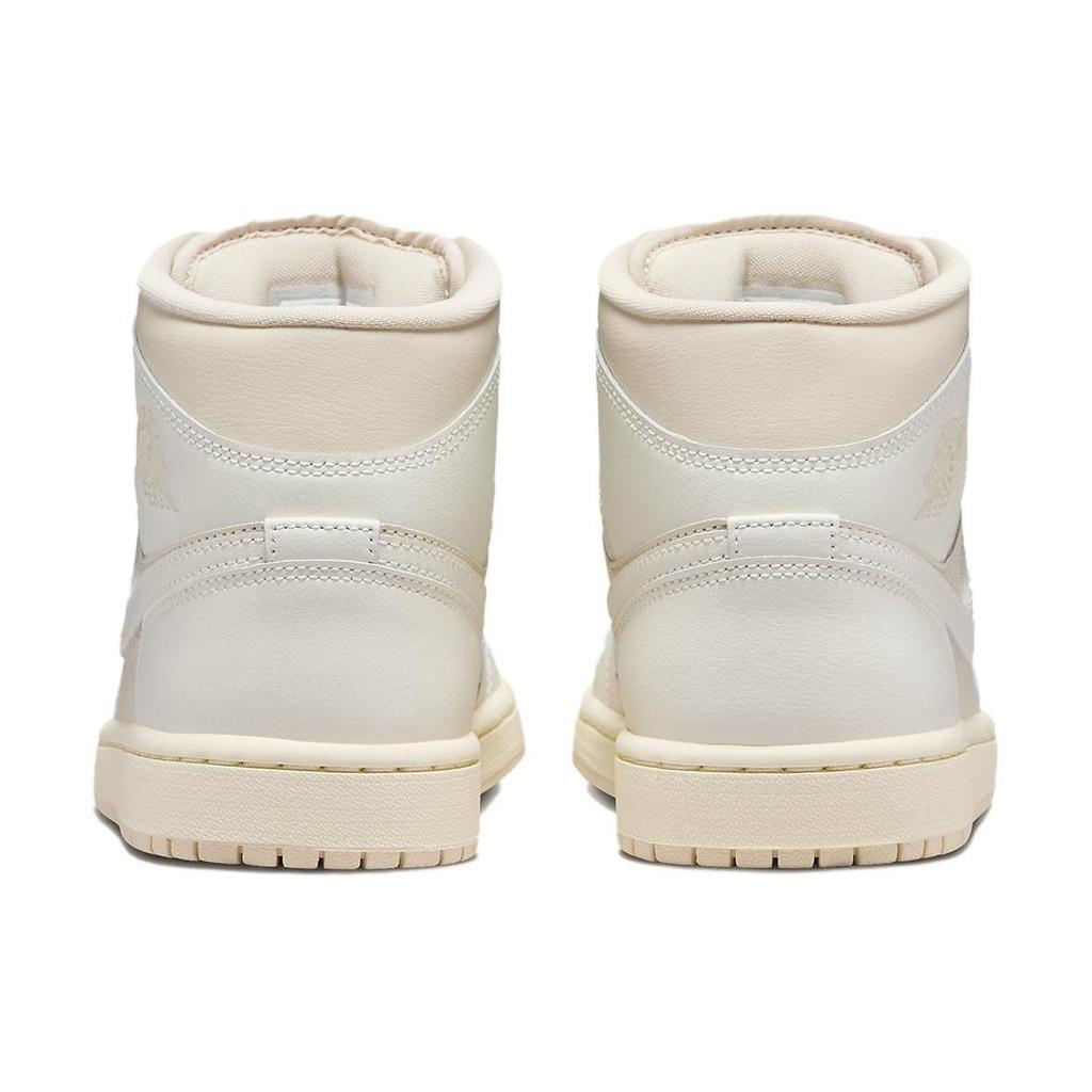 Air Jordan 1 Mid Legend Light Brown Women Sneakers Cream Muslin Sail BQ6472-201