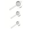 3pcs Sets Stainless Steel Fine Mesh Food Strainer Sifter for Baking with Handle Flour Sieve Sifter Juice Soy Milk Kitchen Tool