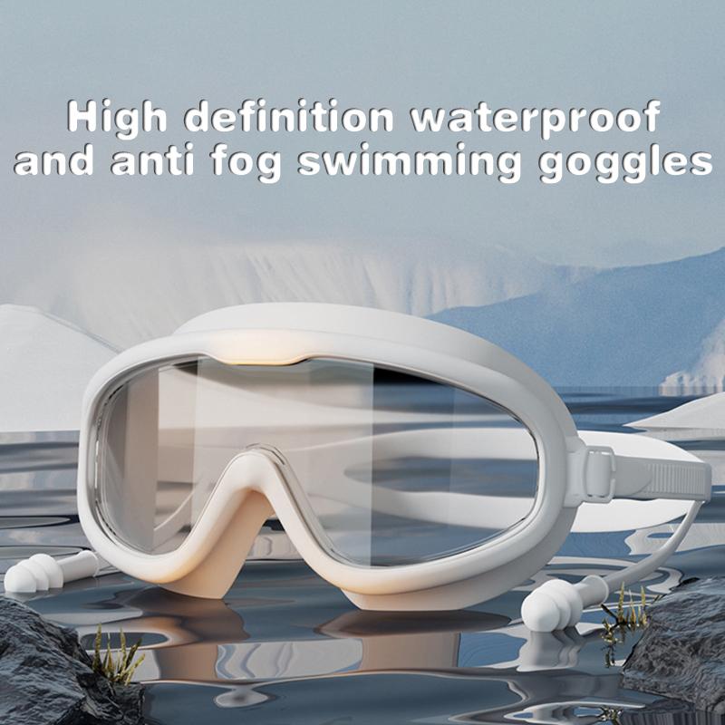 Lunettes de Natation Grande Monture Lunettes de Natation Grande Monture HD Vision Large Anti-Buée Protection UV Lunettes de Natation Pour Adultes Pas de Fuite