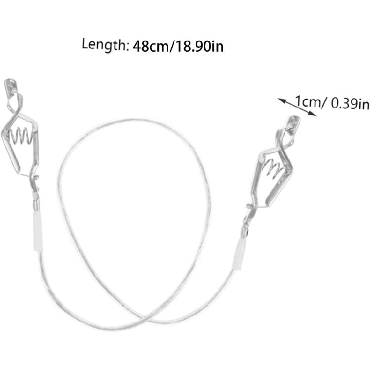 Foil Head Clip Line, Multifunctional Fencing Clip Cord, Steel Foil Cord Wire Clip Fencing Body Wire Fencing Hand Wire
